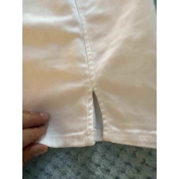 H&M White Denim Mini Dress Bachelorette Bridal Wedding Women's Large Tank Top - Picture 5 of 10